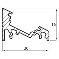 PROFIL ALUMINIOWY T18 1M